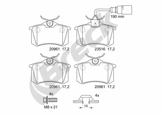 Set placute frana