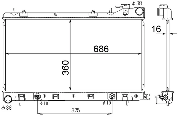 Radiator racire motor