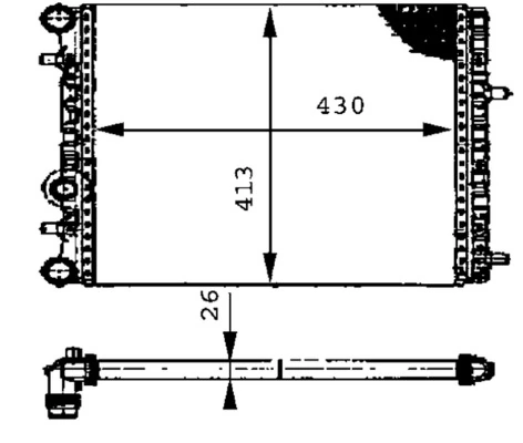 Radiator racire motor