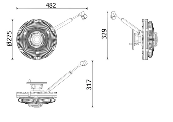Cupla ventilator radiator
