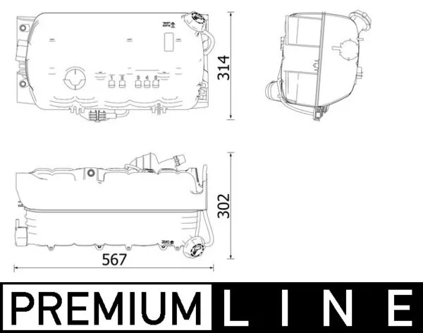 Vas expansiune lichid racire