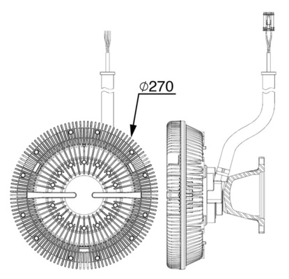 Cupla ventilator radiator