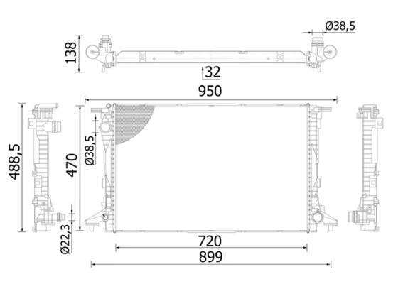 Radiator racire motor