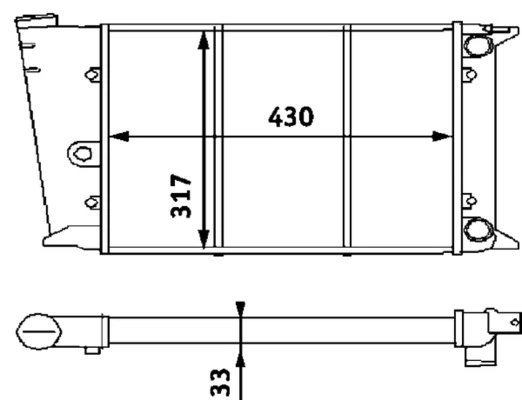 Radiator racire motor