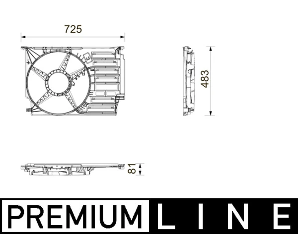 Carcasa ventilator radiator