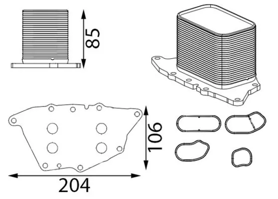 Radiator ulei motor