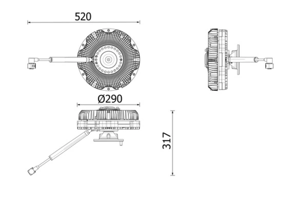 Cupla ventilator radiator