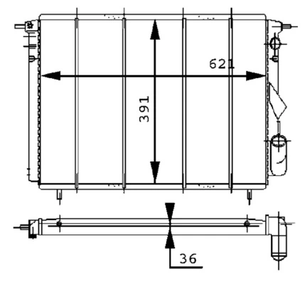 Radiator racire motor