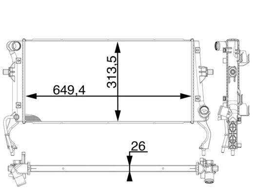 Radiator racire motor