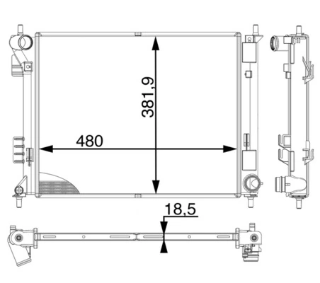 Radiator racire motor