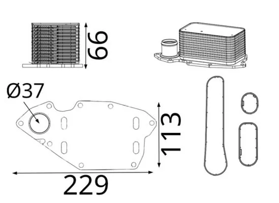 Radiator ulei, ulei motor