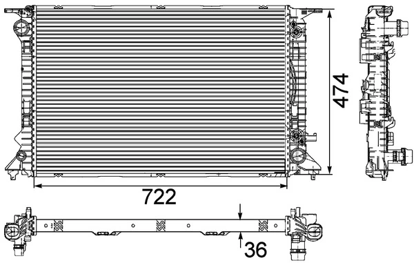 Radiator racire motor