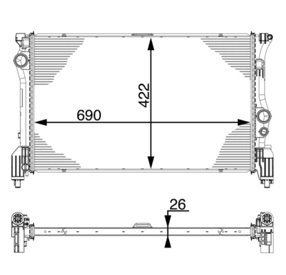 Radiator racire motor
