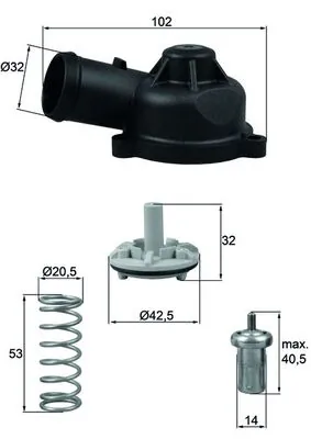 Termostat lichid racire
