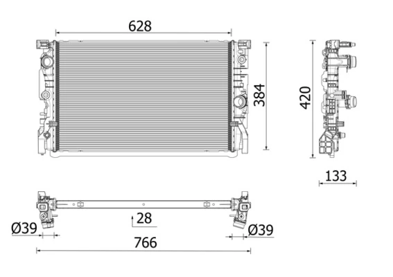 Radiator racire motor