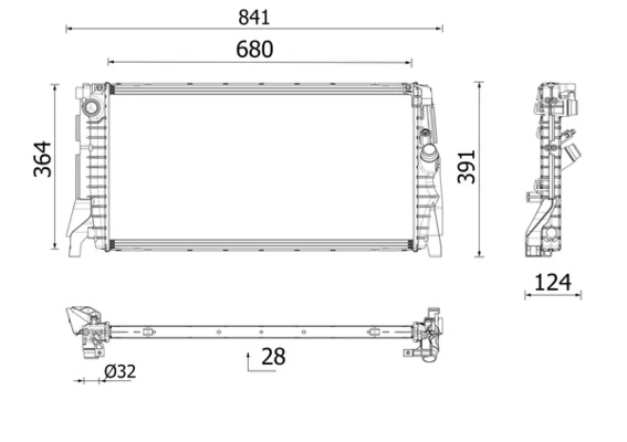 Radiator racire motor