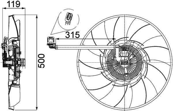 Ventilator, radiator