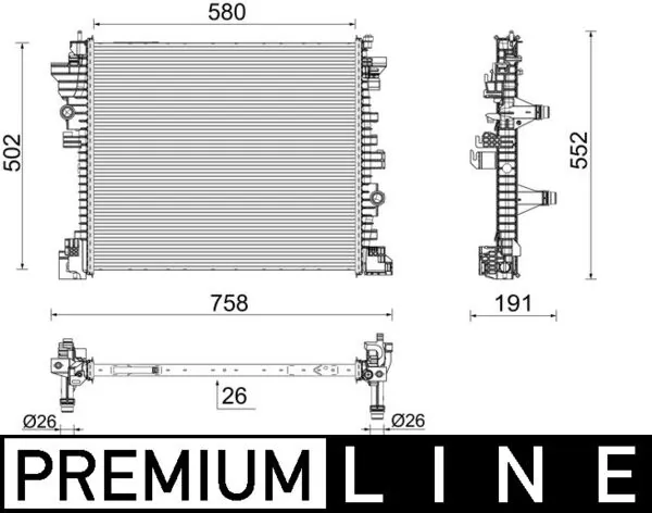 Radiator racire motor