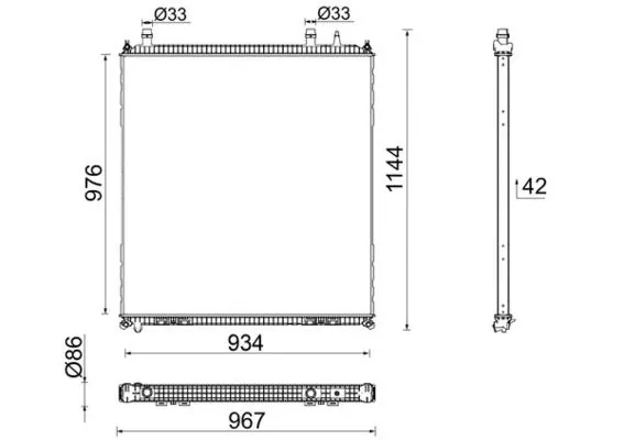 Radiator racire motor