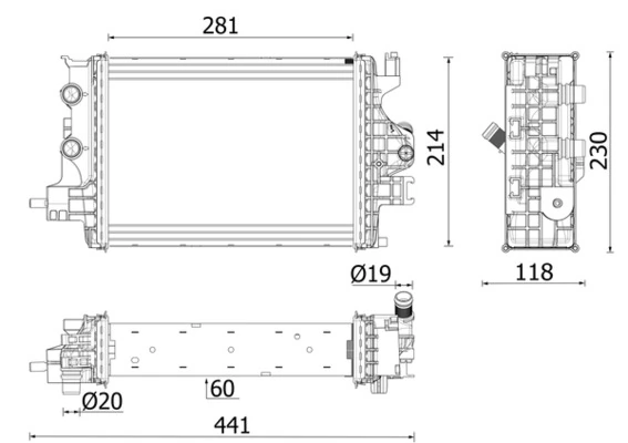 Radiator racire motor