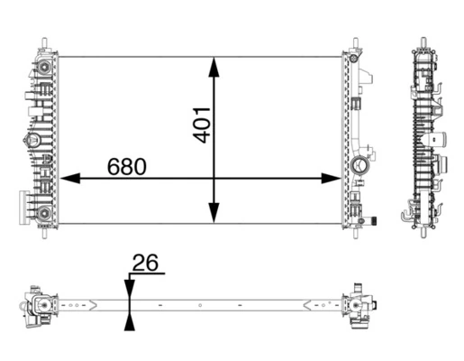 Radiator racire motor