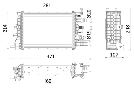 Radiator racire motor