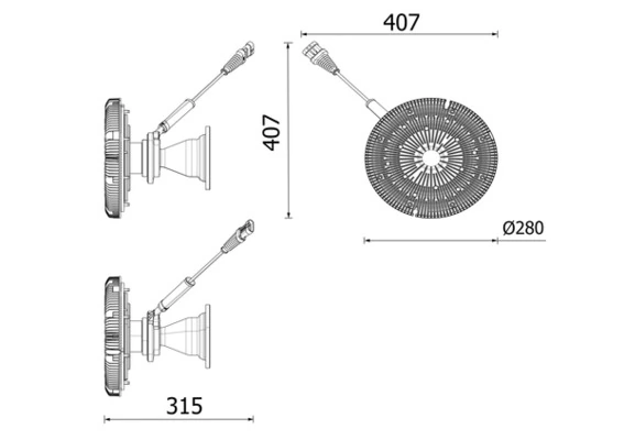 Cupla ventilator radiator