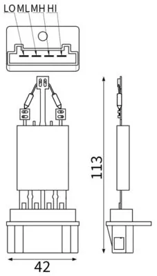 Rezistor, ventilator habitaclu