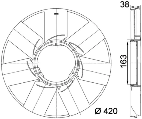 Paleta ventilator racire motor
