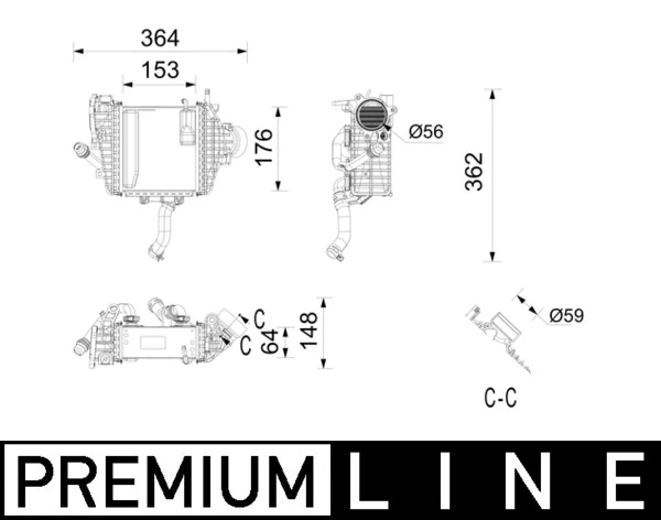 Intercooler, compresor
