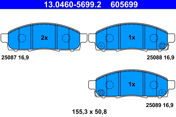 Set placute frana