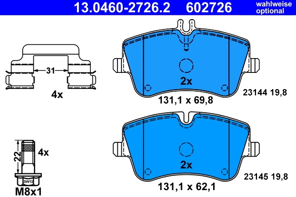 Set placute frana