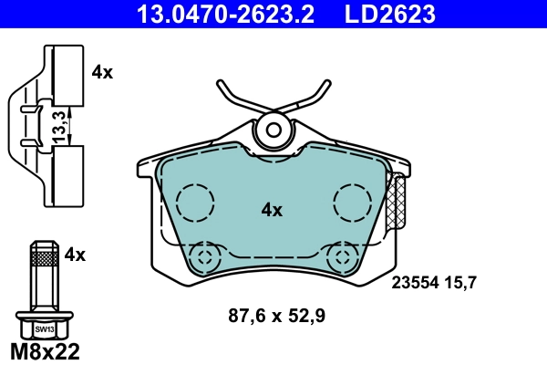 Set placute frana