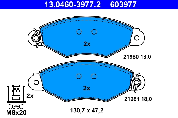 Set placute frana