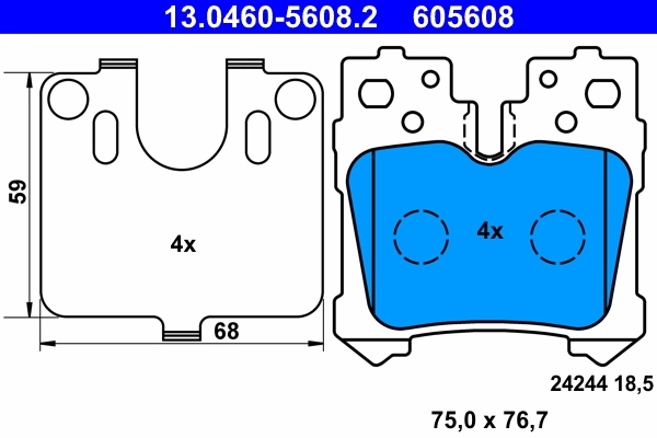 Set placute frana