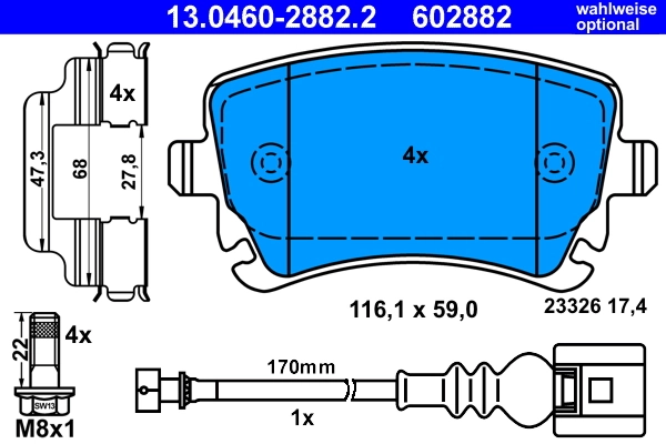 Set placute frana