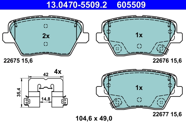 Set placute frana