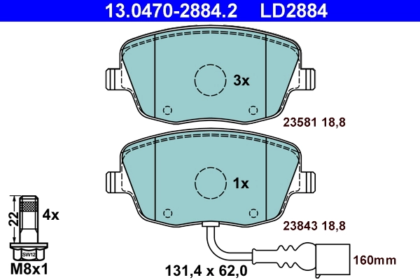 Set placute frana