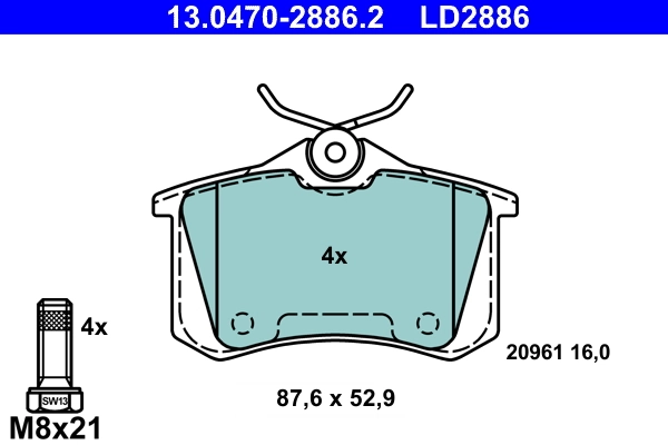 Set placute frana,frana disc
