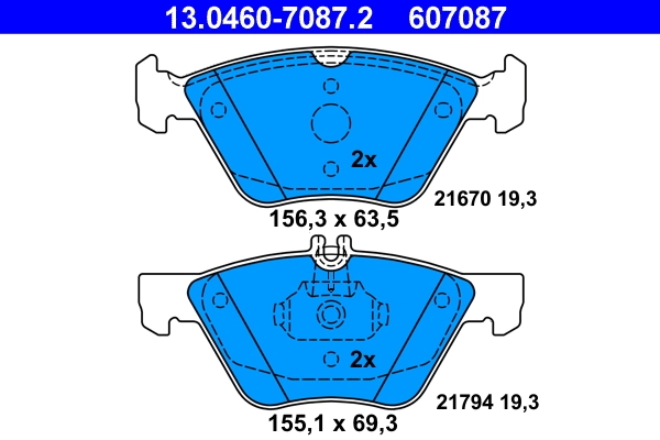 Set placute frana