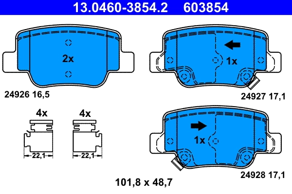 Set placute frana