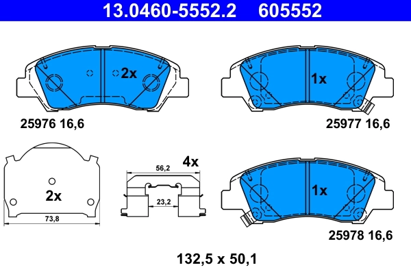 Set placute frana