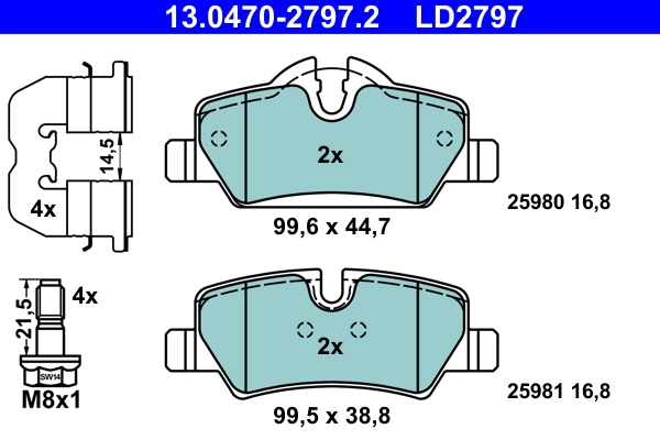 Set placute frana