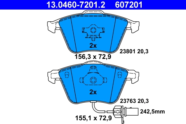 Set placute frana