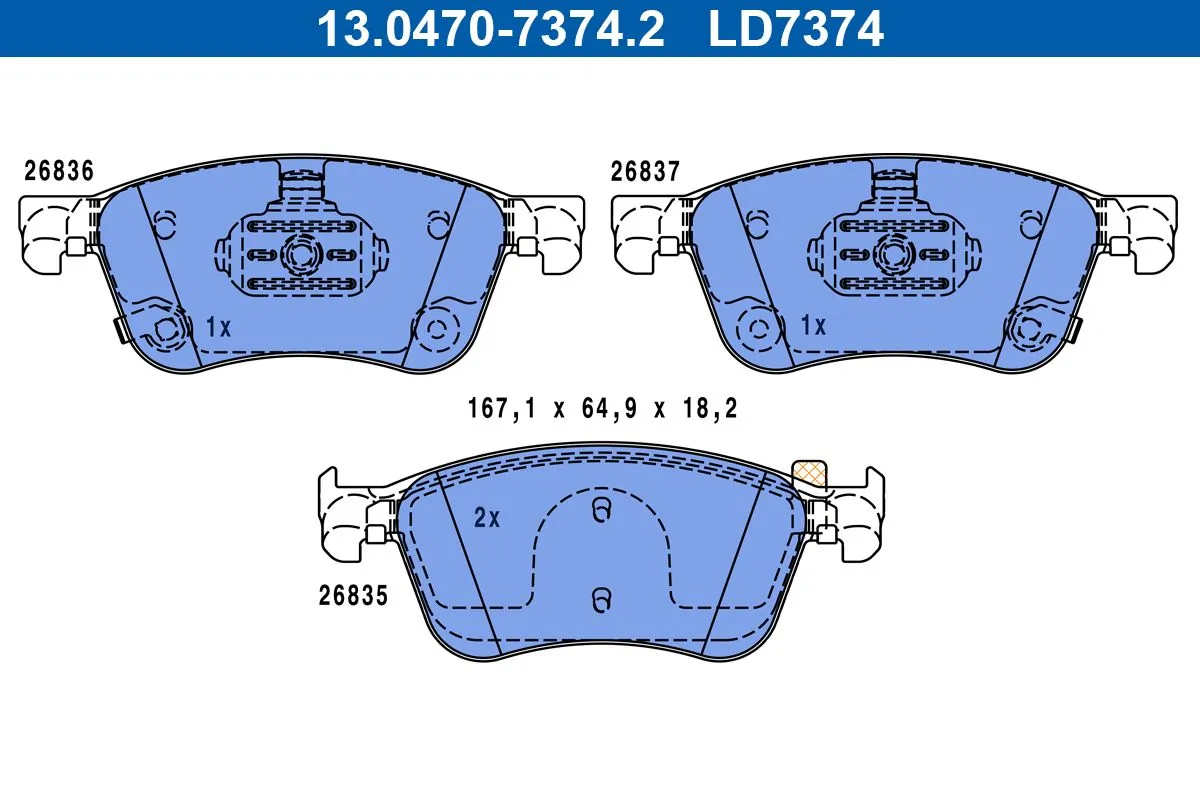 Set plăcuțe frână față ceramic