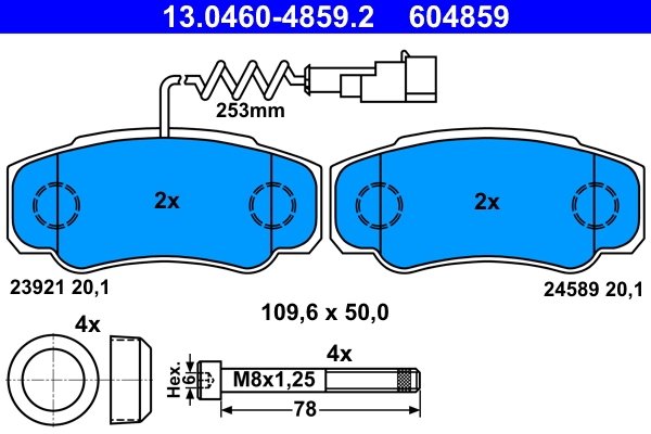 Set placute frana