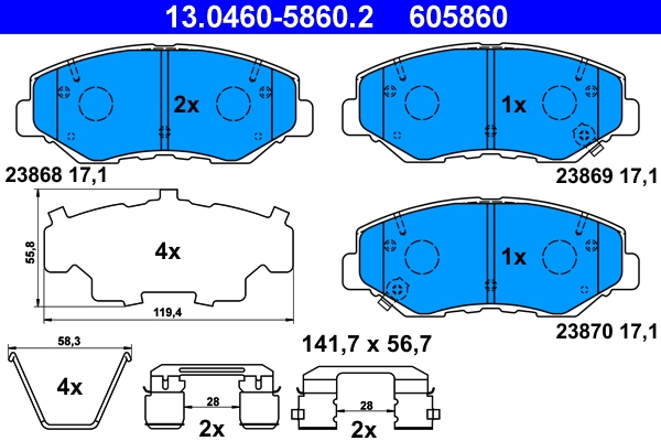 Set placute frana