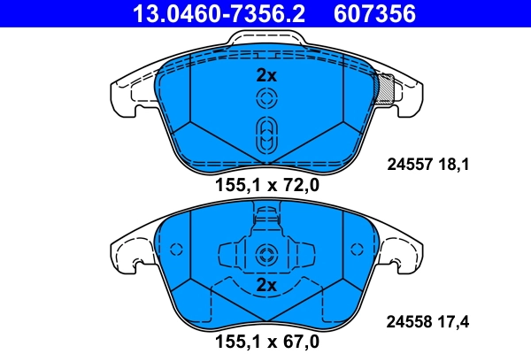 Set placute frana