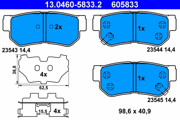 Set placute frana
