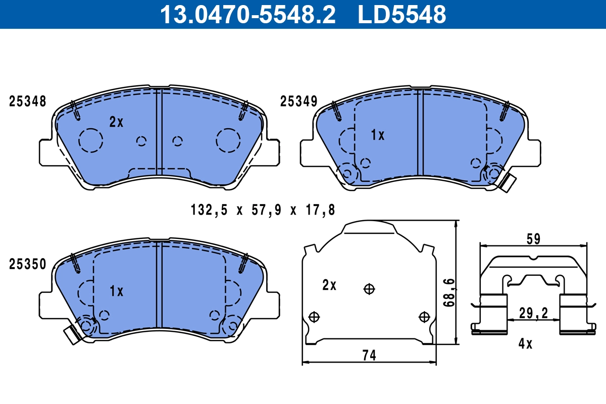 Set placute frana,frana disc